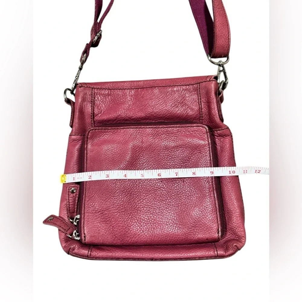 Fossil | Wallet Pocket Bag Womens Plum Leather Detachable Strap Crossbody